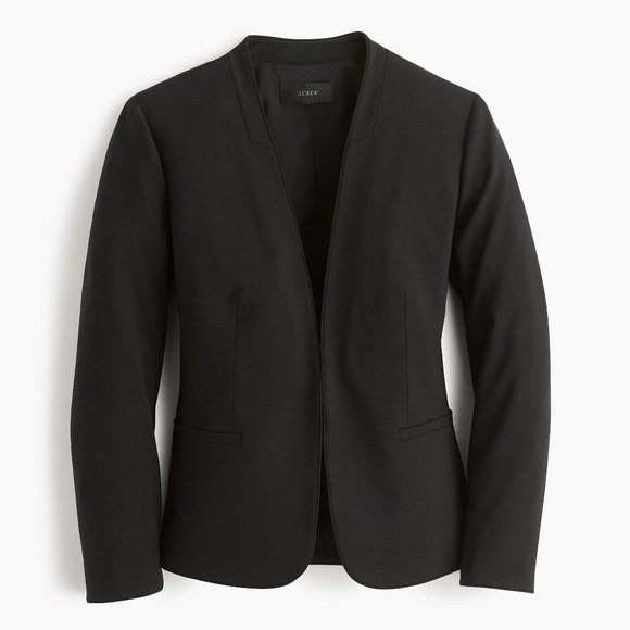 JCrew collarless blazer in Italian stretch wool